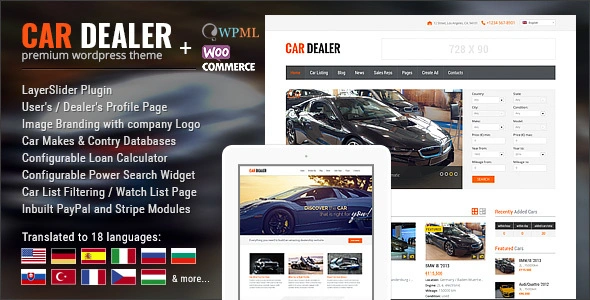 Car Dealership Automotive Wordpress Theme