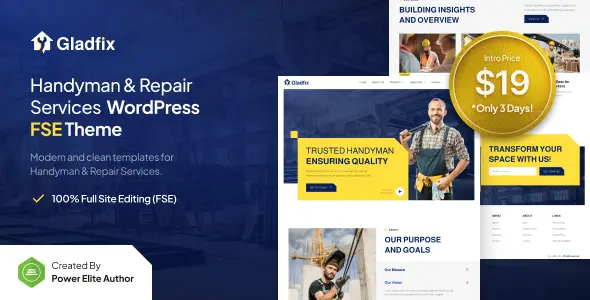 Gladfix – Handyman & Repair Services WordPress Theme